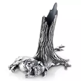 Stand for the handle "Pig under the oak" made of silver